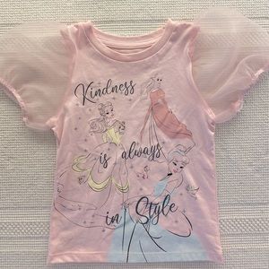 Disney Princess shirt with tulle sleeves size 5t